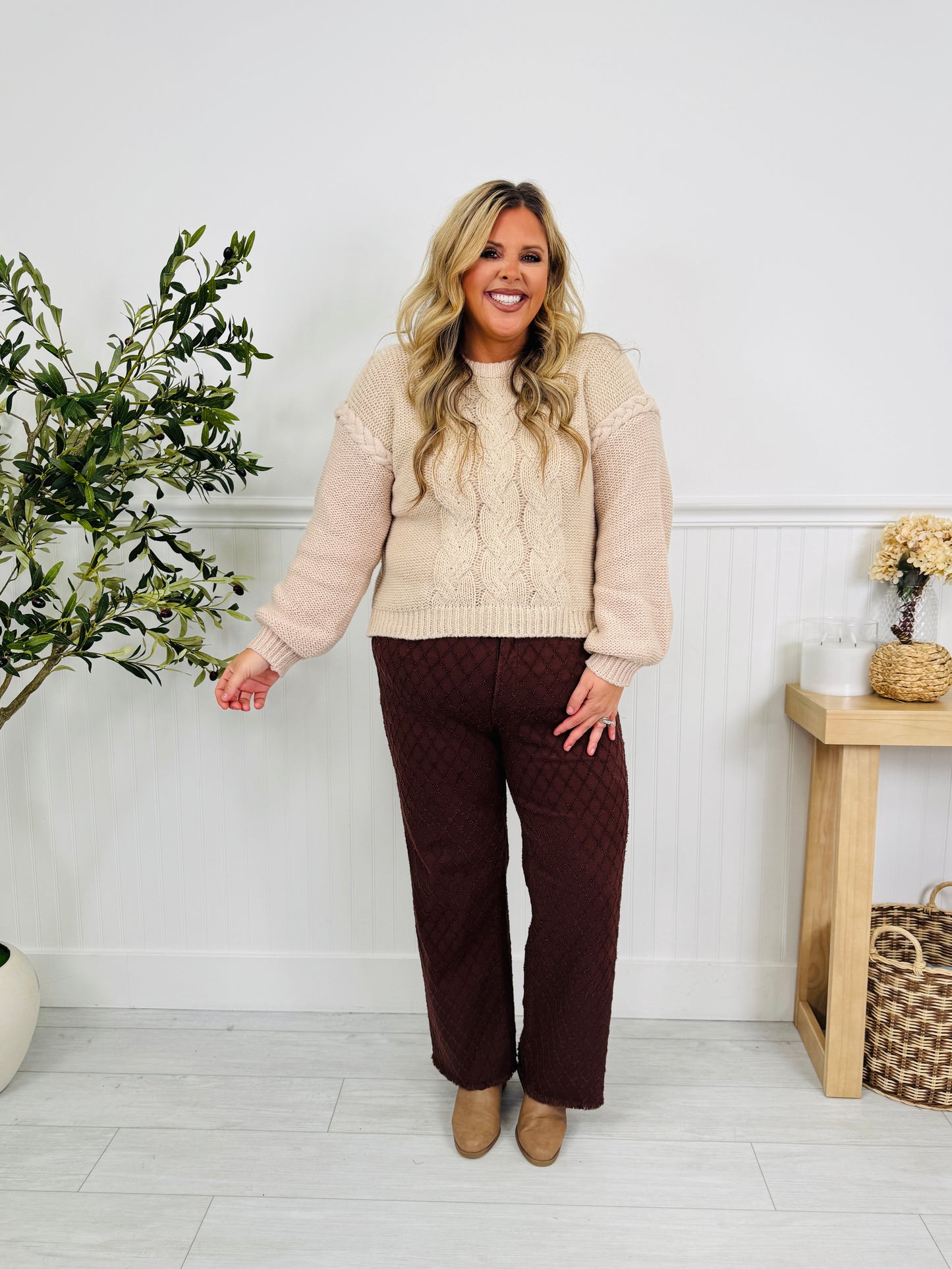 Chocolate Charm Tummy Control Straight Jeans