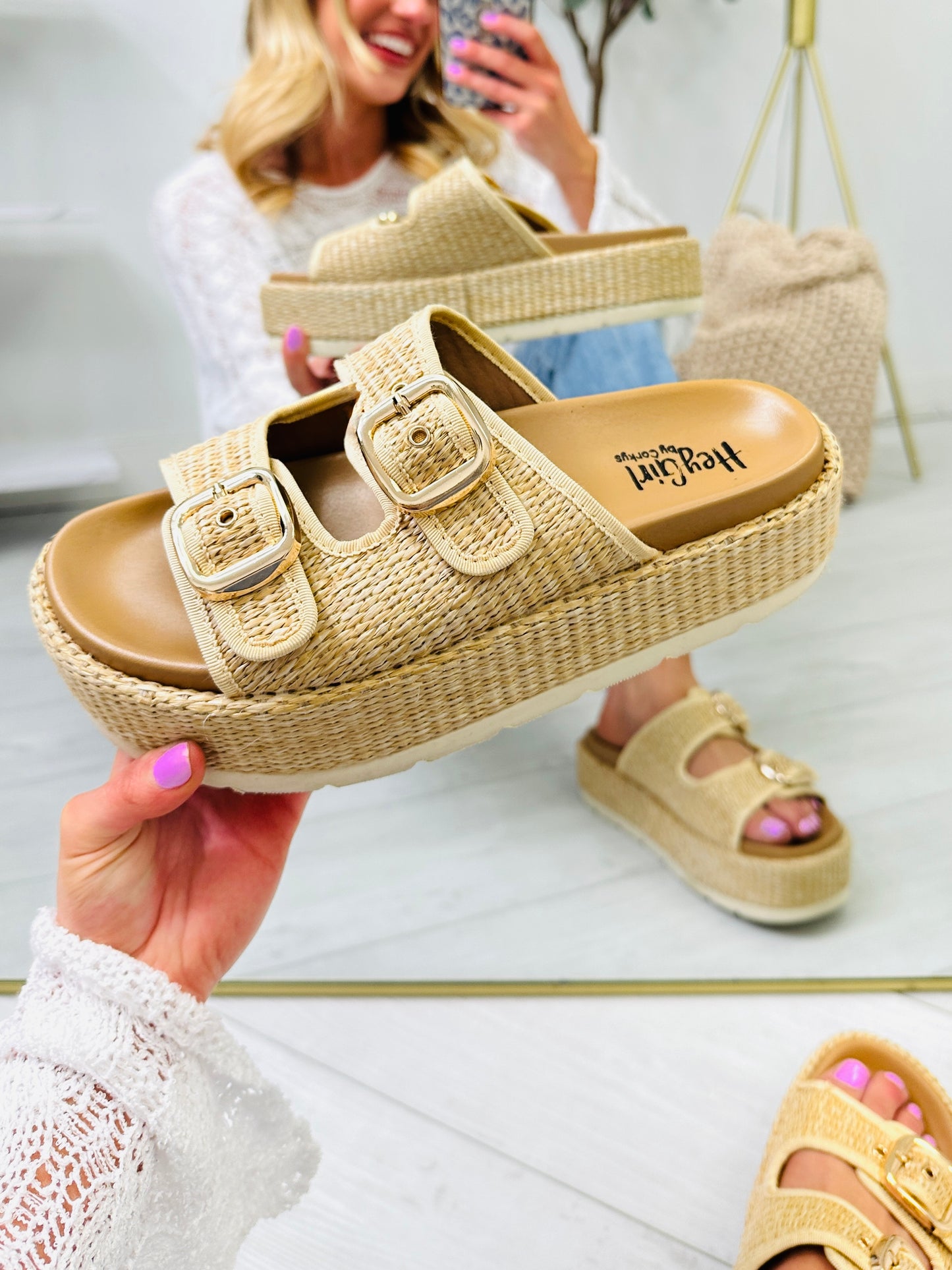 Step Above The Rest Platform Raffia Sandals
