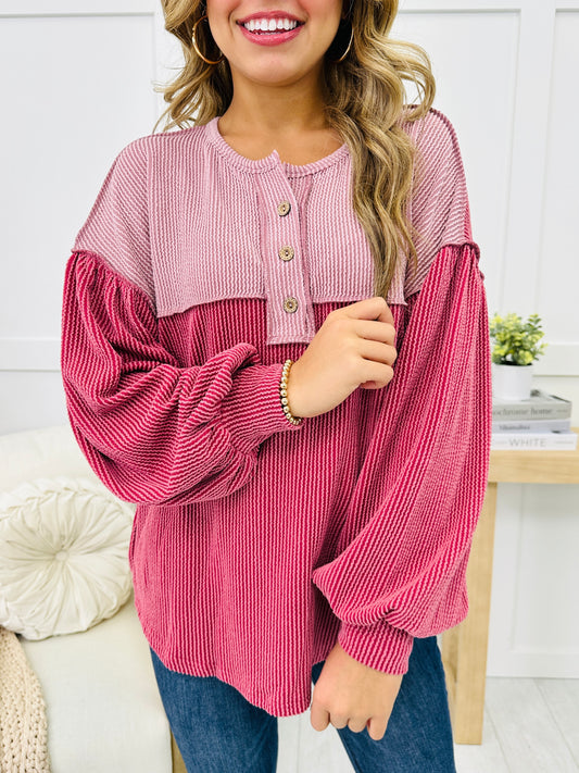 Sundown Stroll Top In Mauve