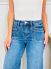 Top Of The Crop Tummy Control Wide Leg Cropped Jeans