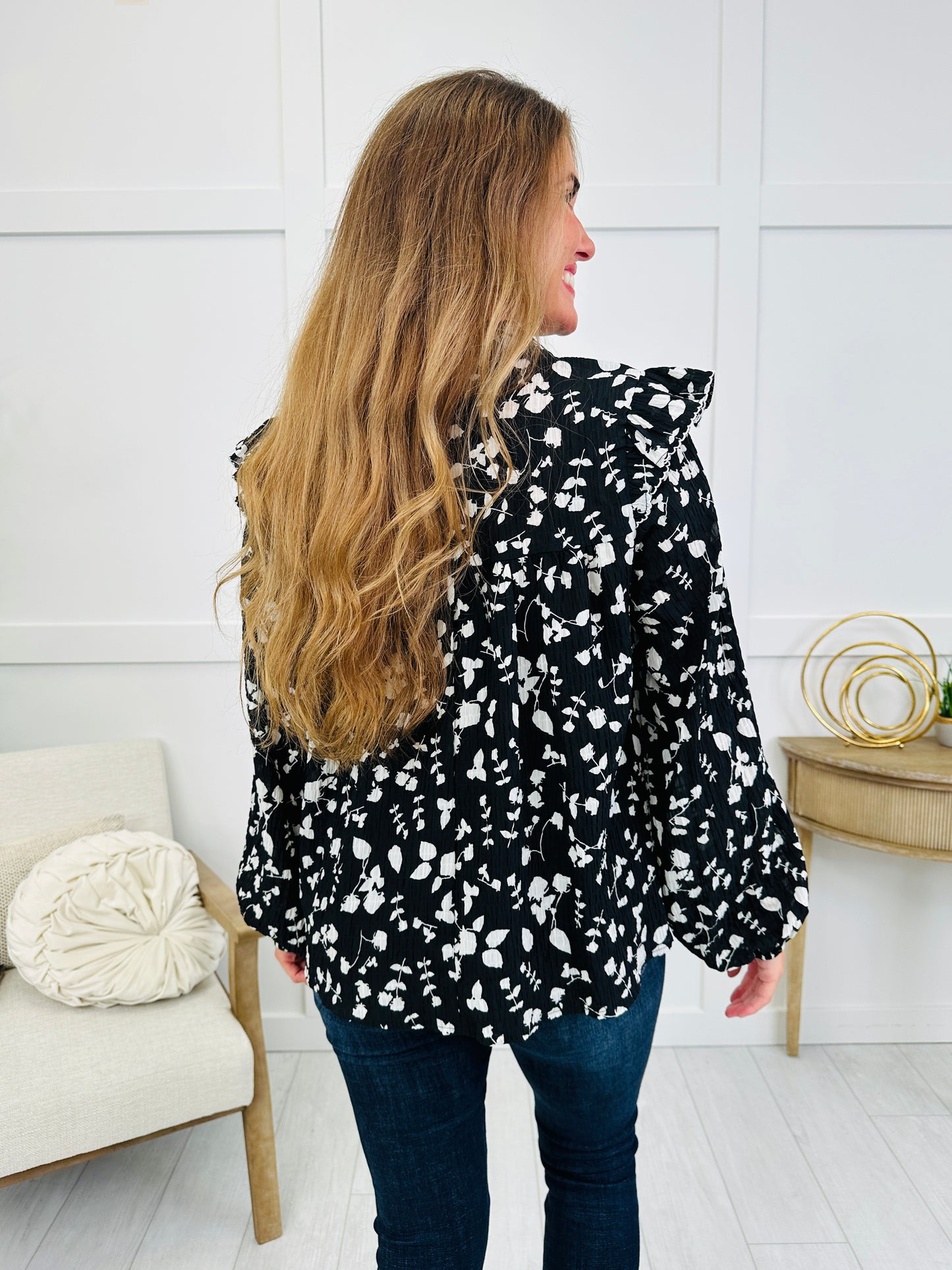 Rustic Gardens Top in Black
