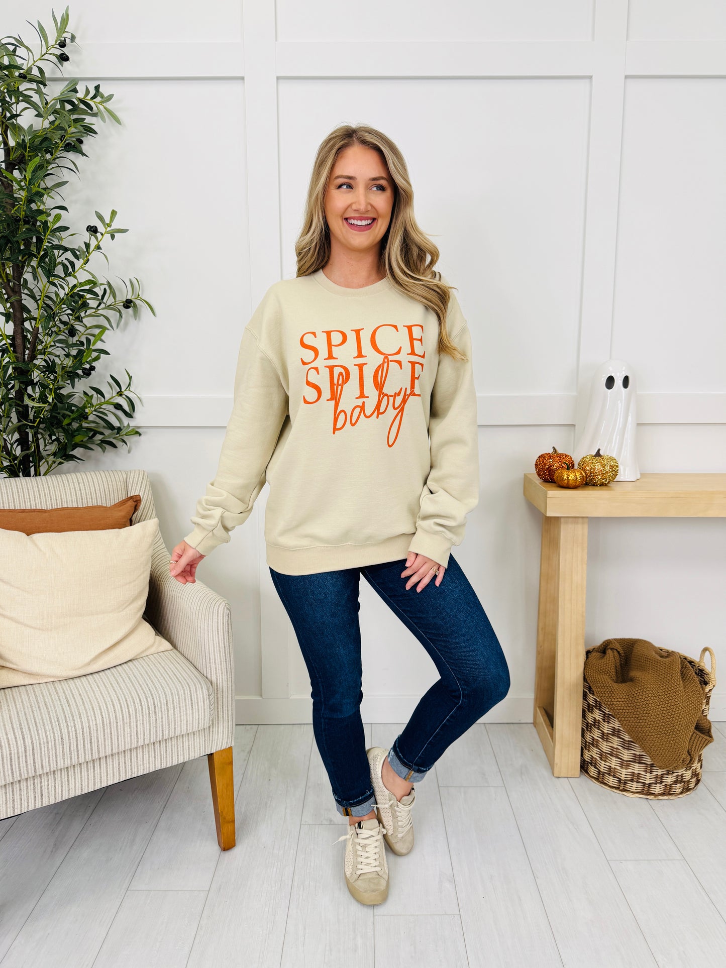 Spice Spice Baby Graphic Crewneck Sweatshirt