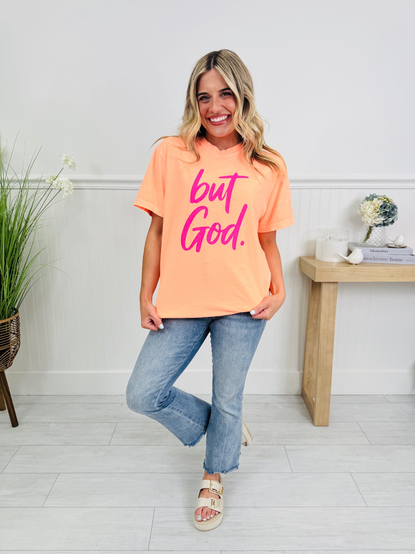 But God Neon Graphic Tee in Multiple Colors