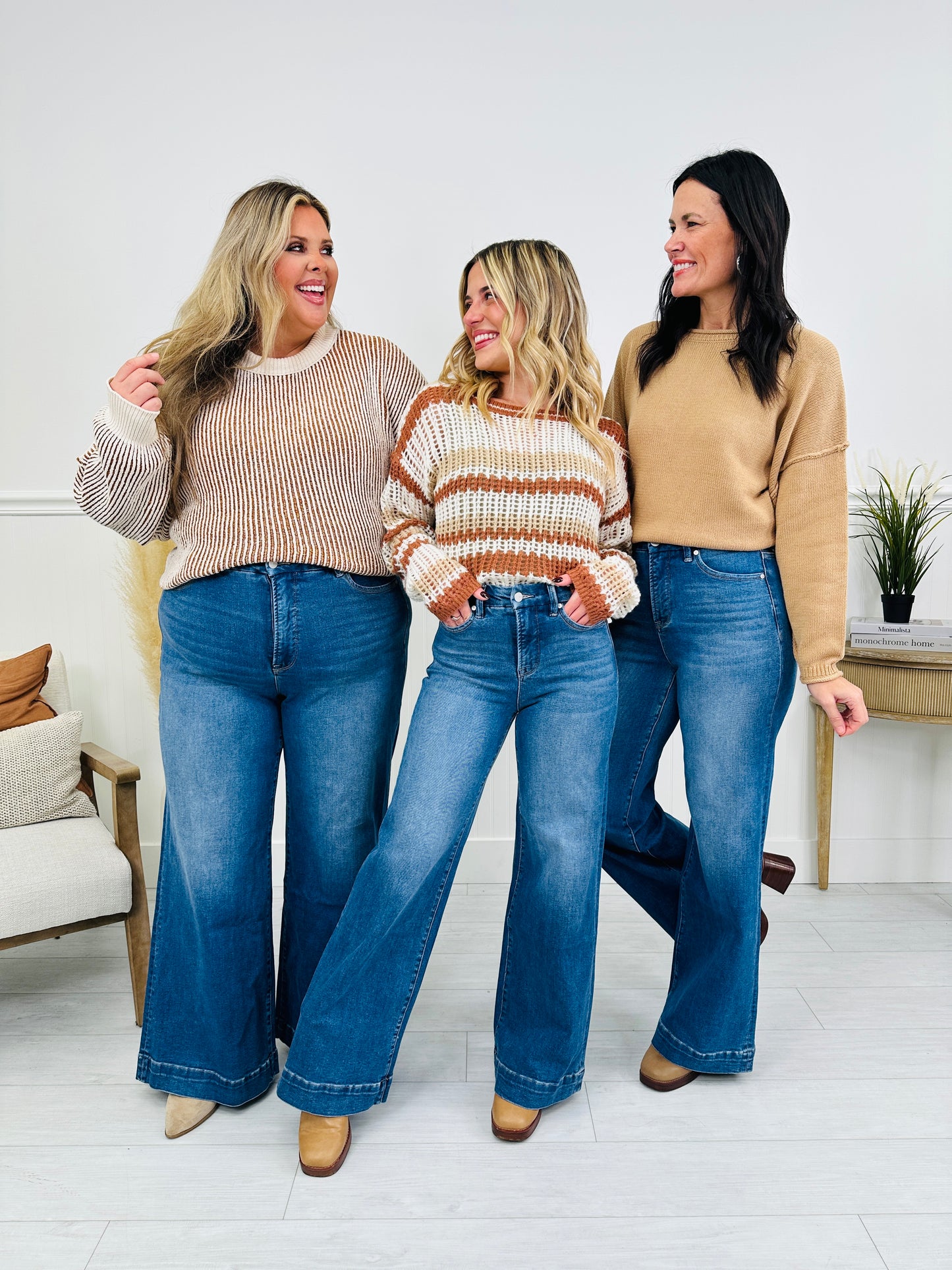 Ready to Roll Retro Wide Leg Jeans in Three Inseams