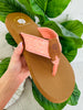 Flirt in the Firelight Flip Flops In Peach
