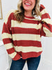 Seasonal Stripes Sweater- Multiple Colors!