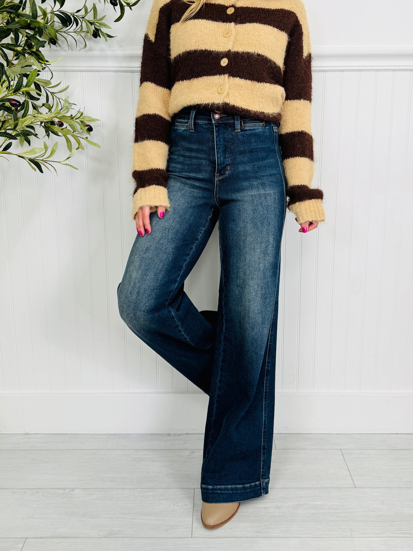 Judy Blue The One For Me Retro Wide Leg Jeans
