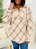 Plaid Pursuit Pullover in Iced Latte
