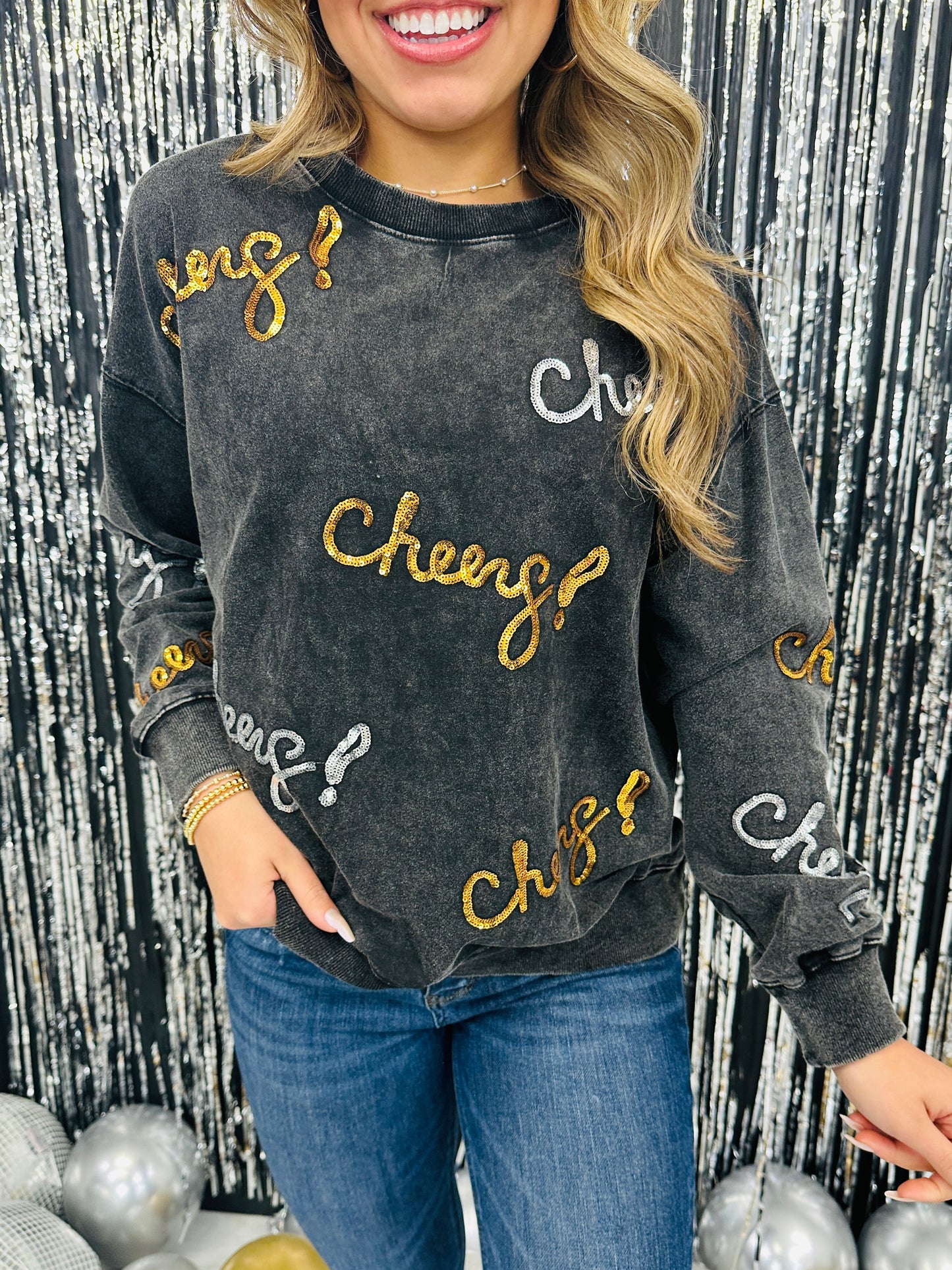 REG/CURVY Sparkling Cheers Sweatshirt- Multiple Colors!