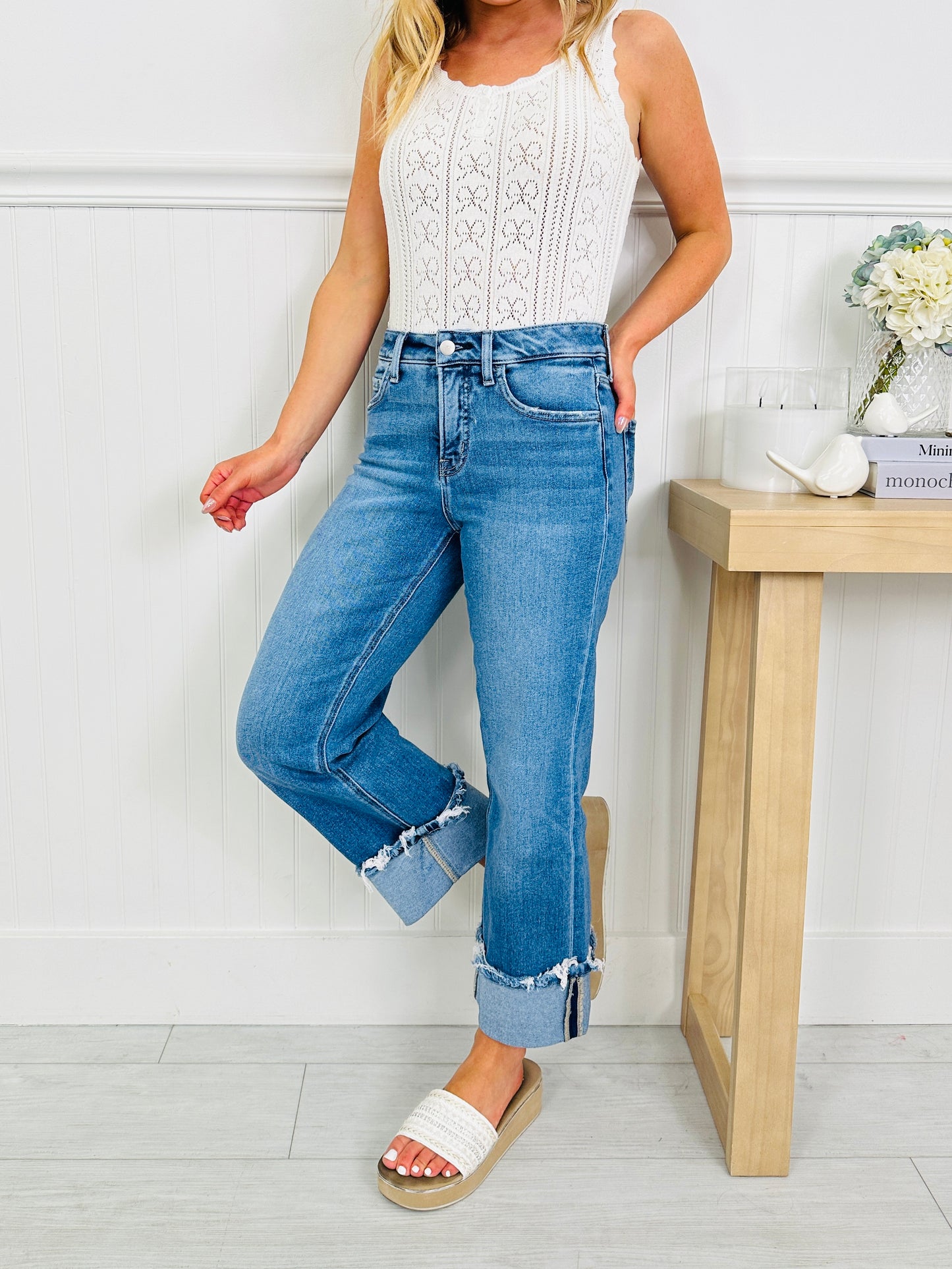 The Right Choice Tummy Control Wide Leg Jeans