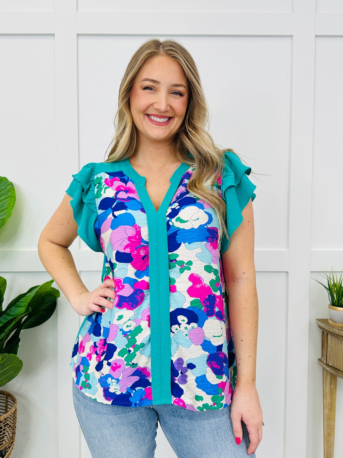 Floral Splash Top
