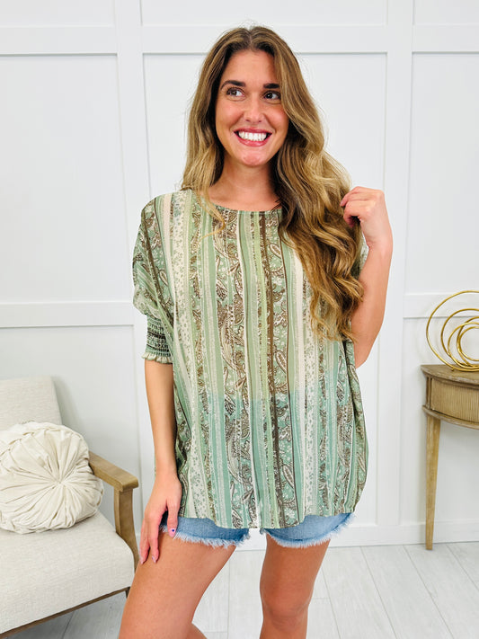 The Western Whisper Top In Reseda Green