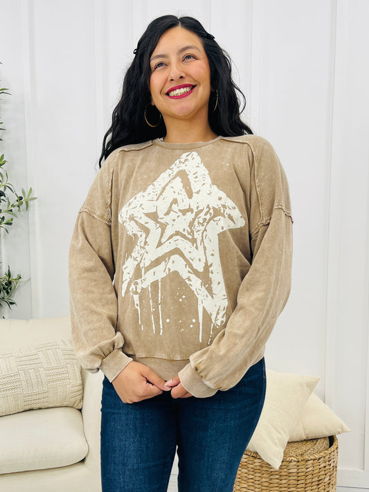 Galaxy Glow Sweater In Mocha