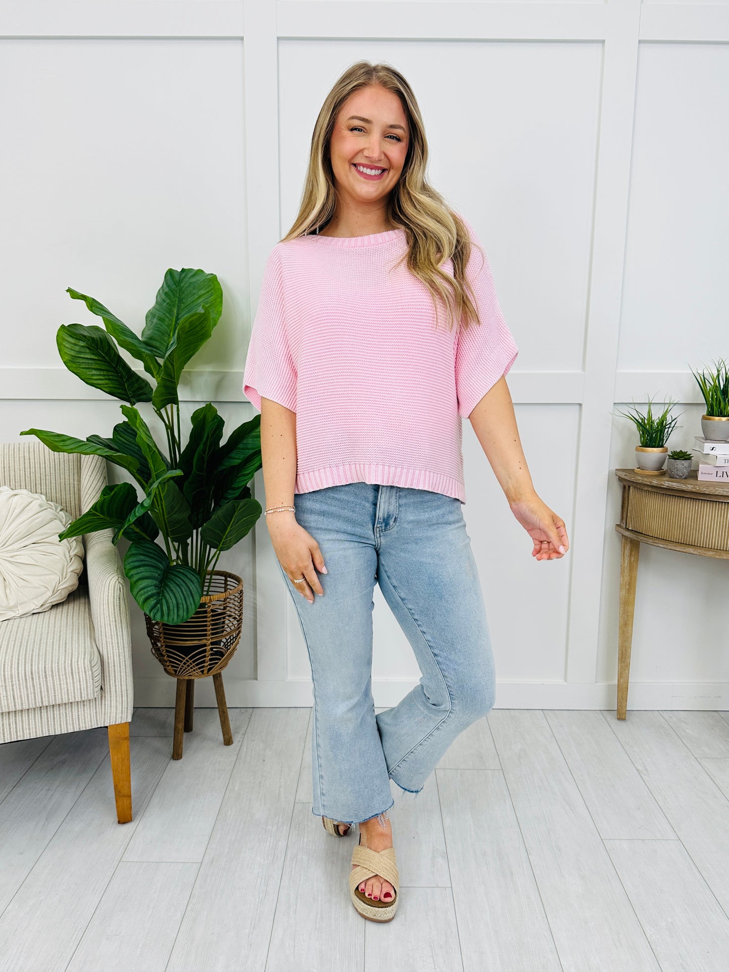 After Hours Knit Top In Washed Rose