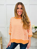 Better In Stripes Top In Orange Multi