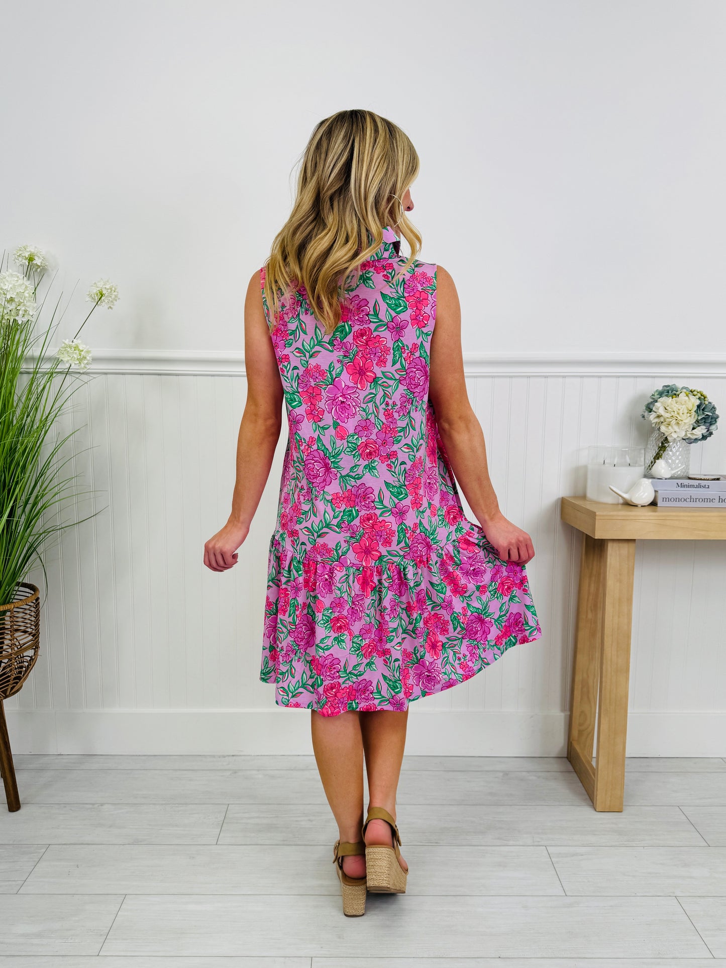 The Gone Coastal Dress In Naples Print