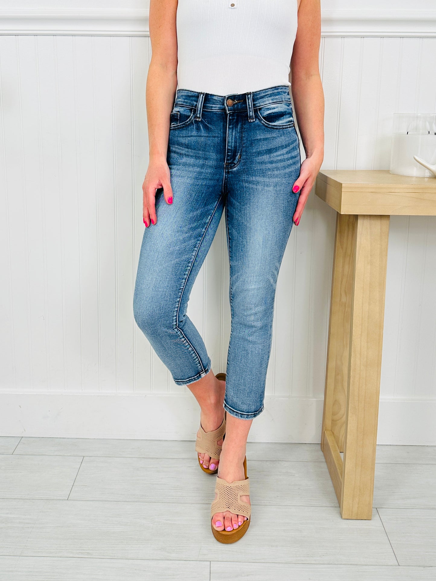 Judy Blue Go Against The Grain Capri Jeans