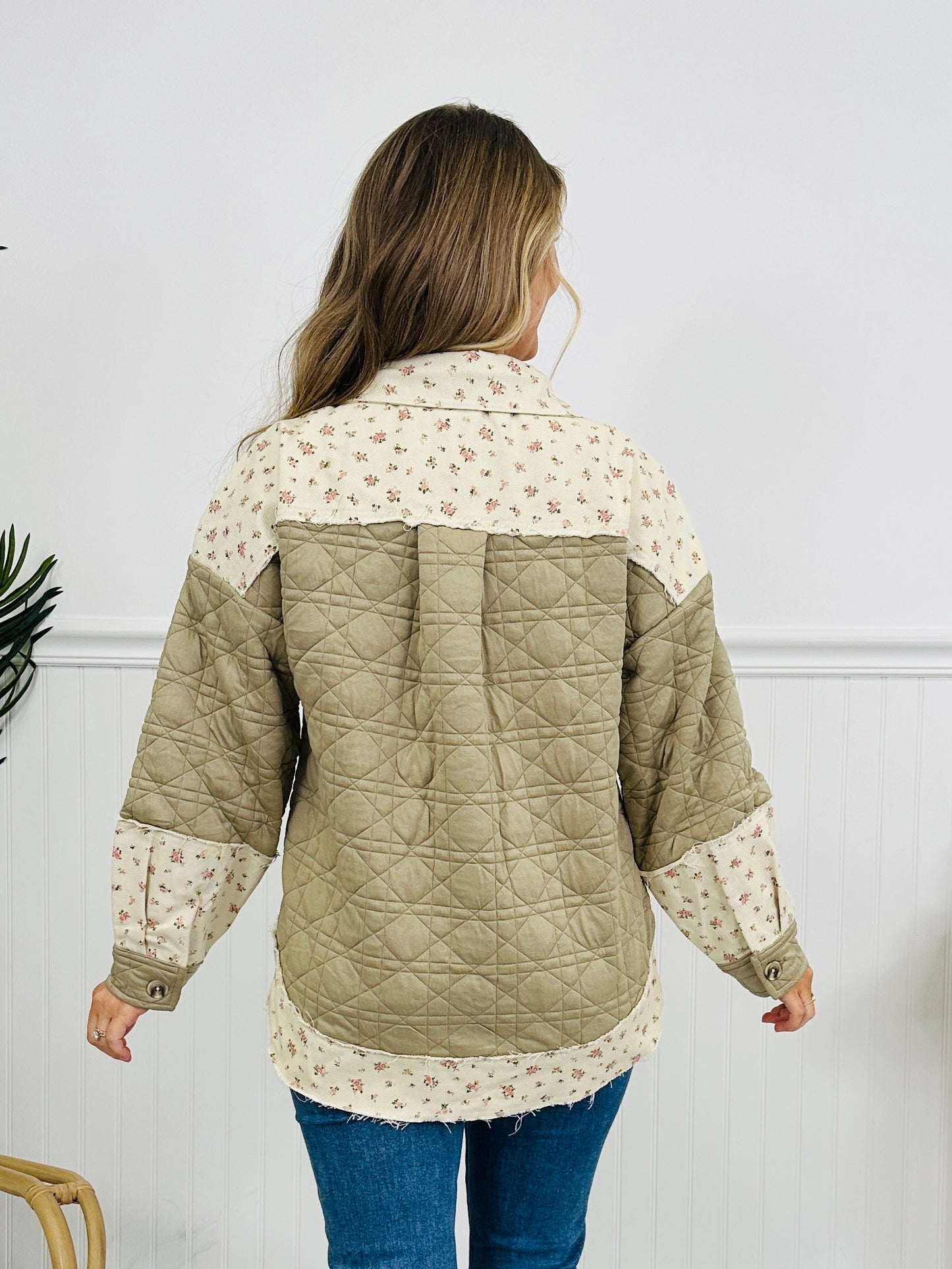 The Quilted Layer Jacket in Sage