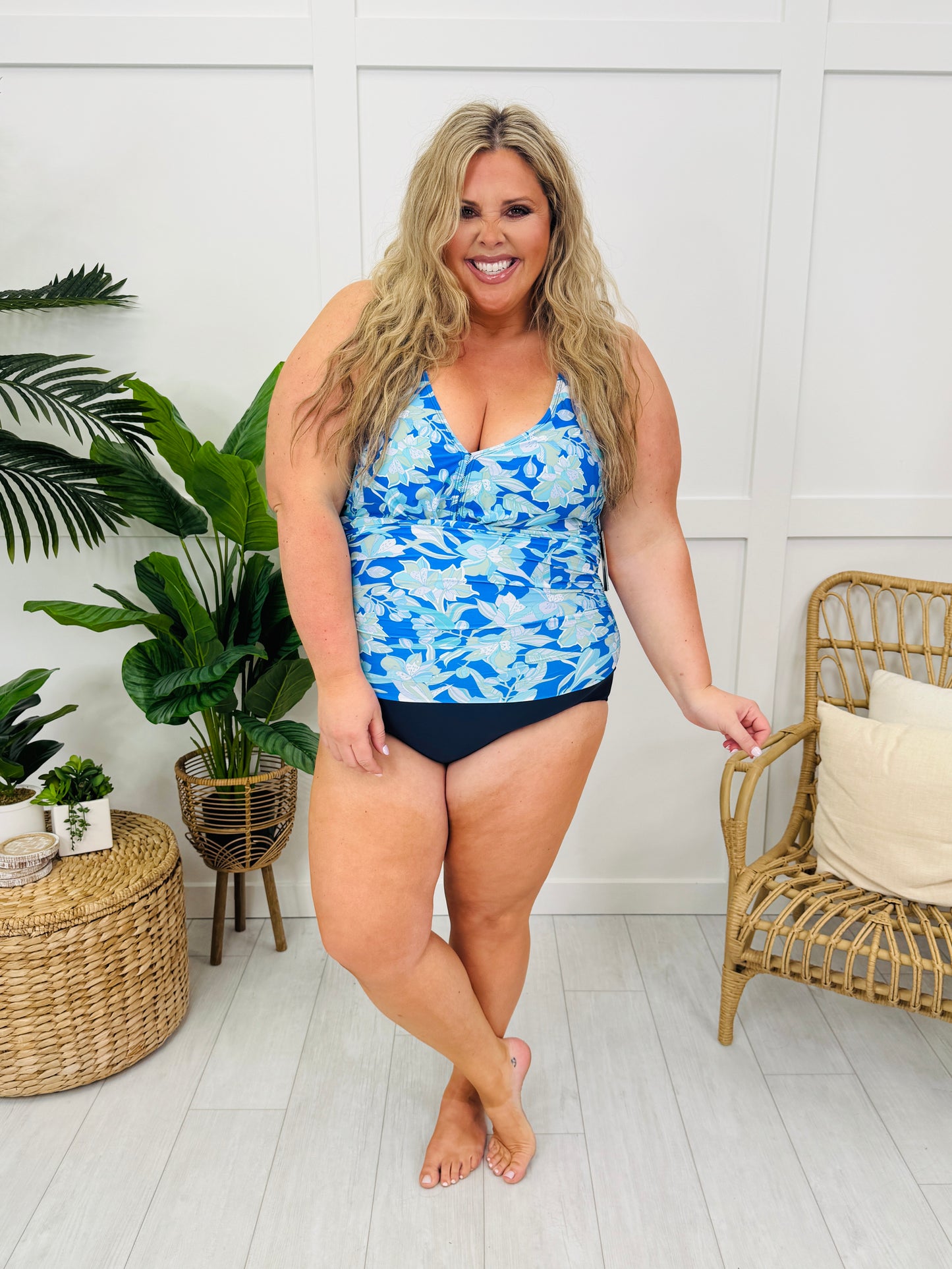 The Kelsey Tummy Control One Piece in Sea Goddess
