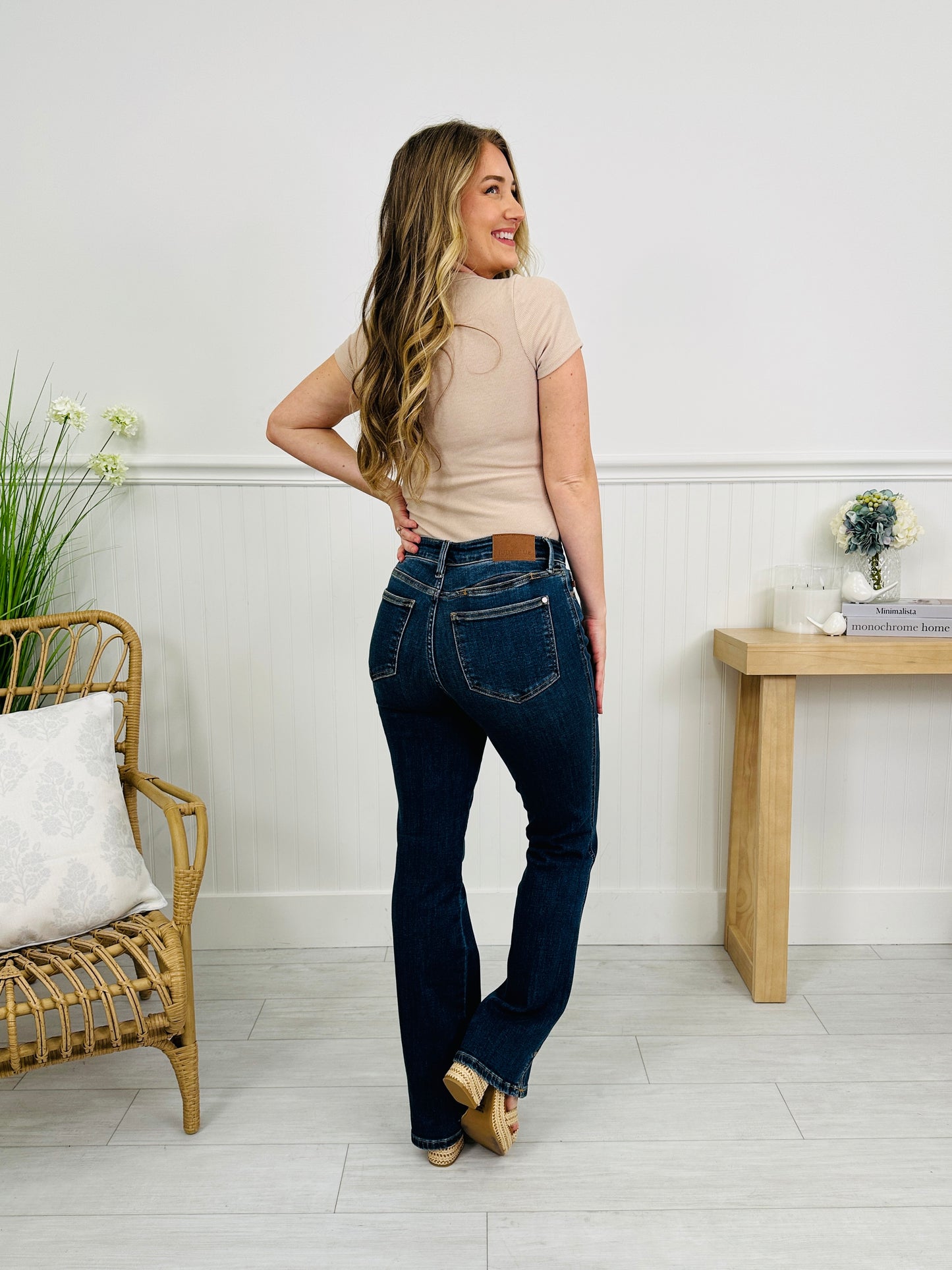 Judy Blue Say Less Bootcut Jeans with Cellphone Pocket