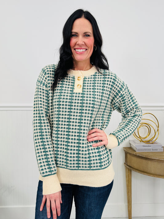 Winter Grids Sweater