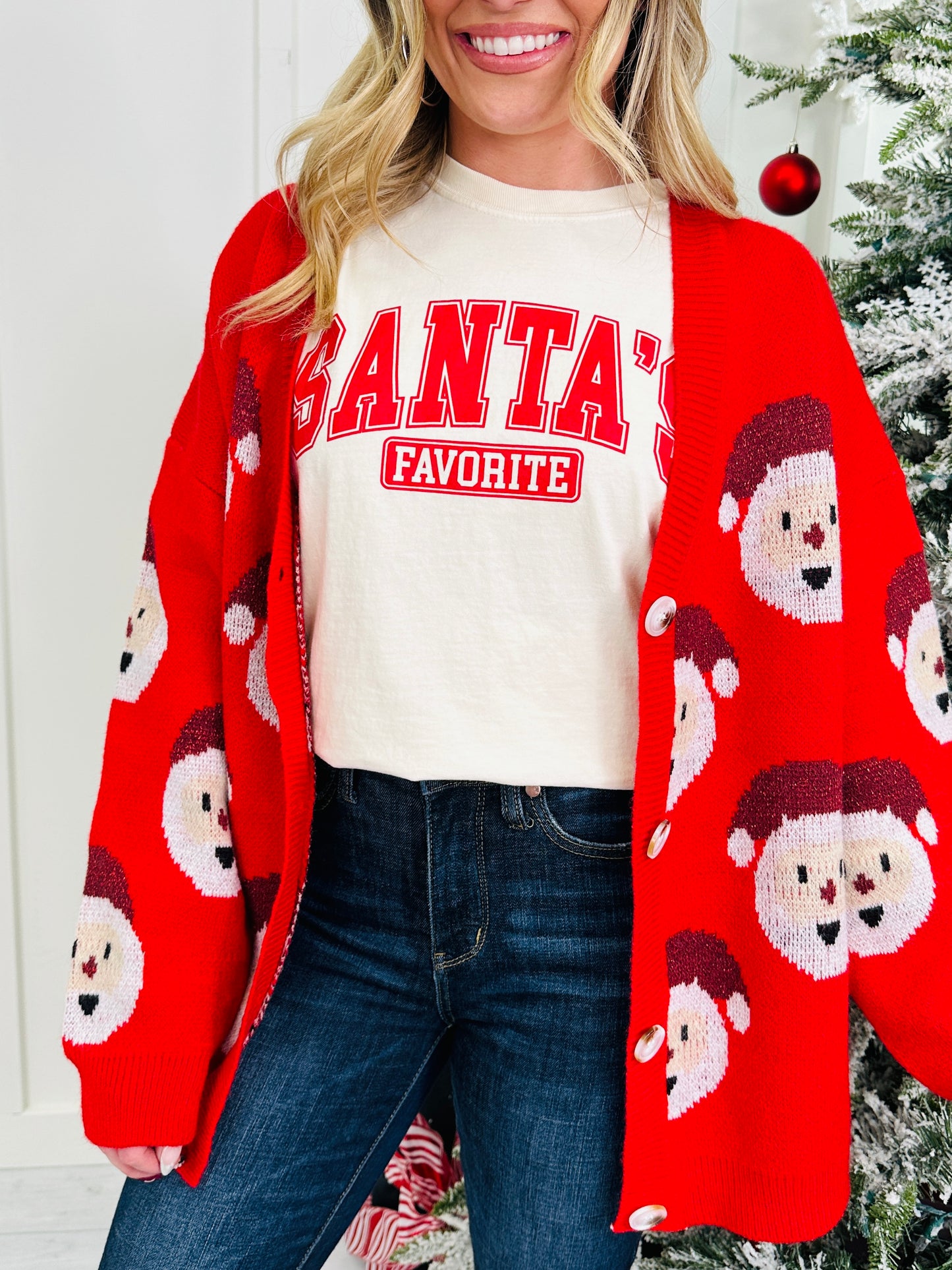 Santa Stop Here Cardigan in Multiple Colors