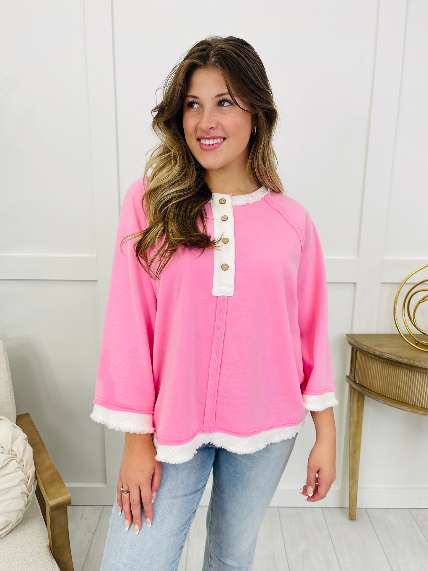 Soft Sky Top In Pink