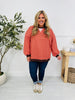 Stripe Story Pullover in Rust