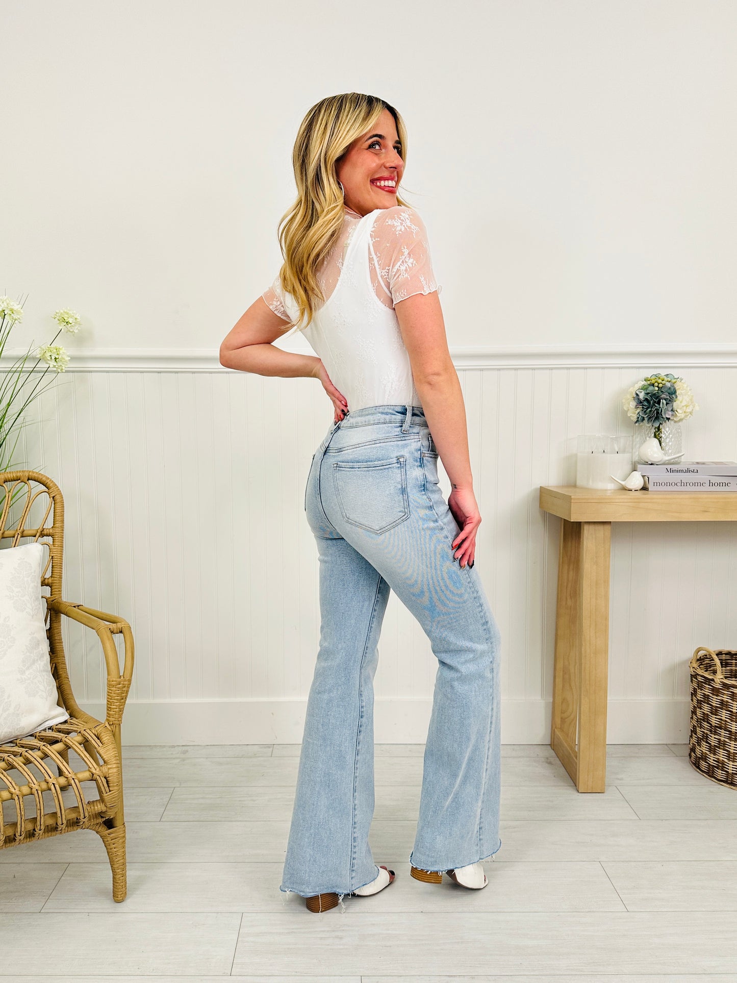 Stop and Stare Flare Tummy Control Jeans