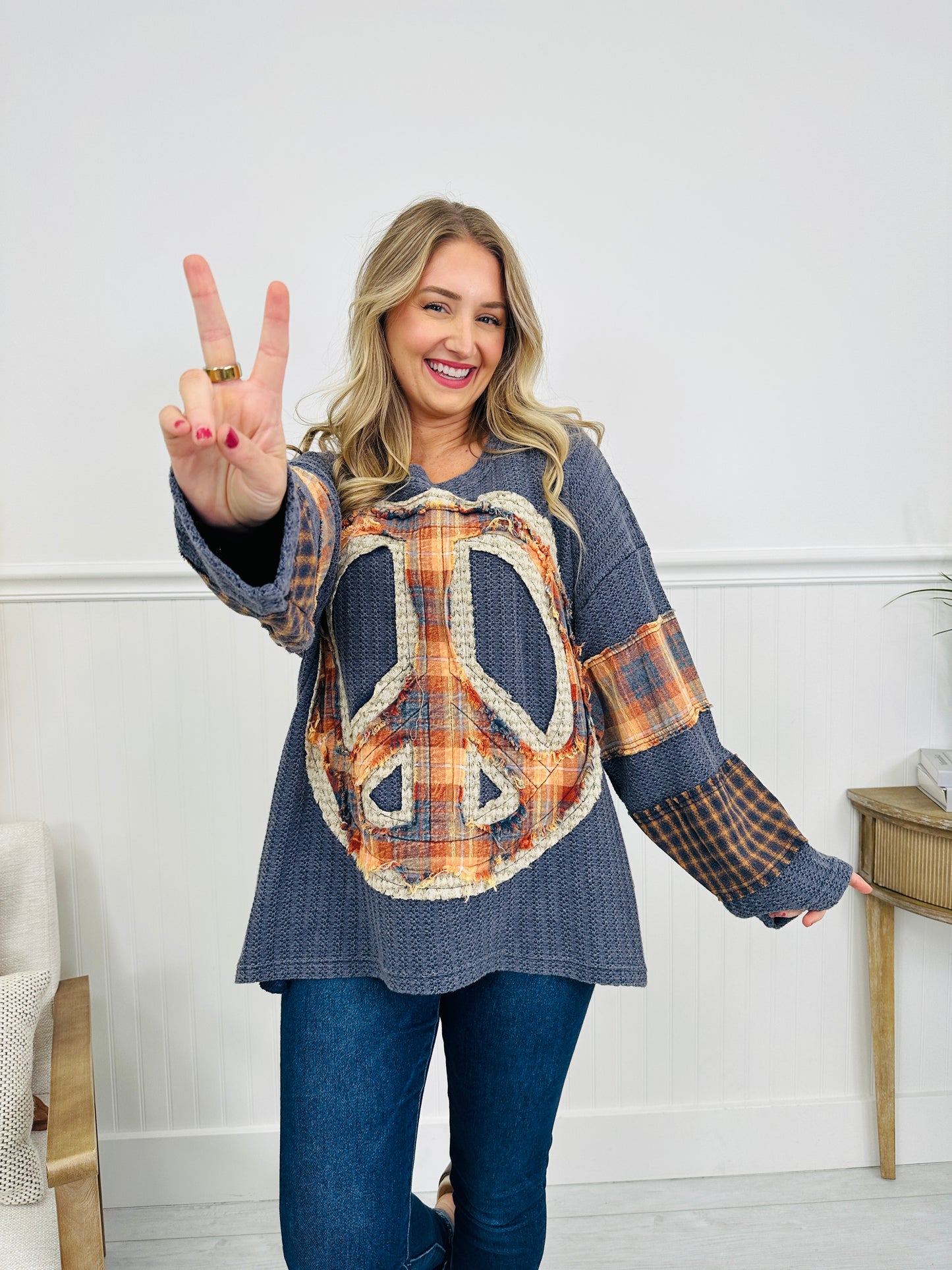 Peaceful Kind Of Love Top in Blue