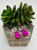 Glamorous Pink Stone Earrings