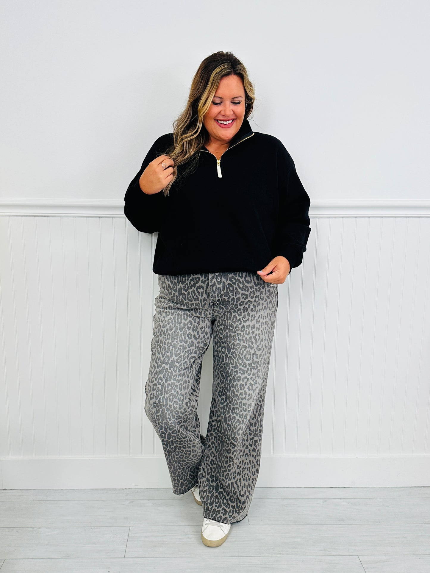 Wild Thing Tummy Control Grey Leopard Jeans