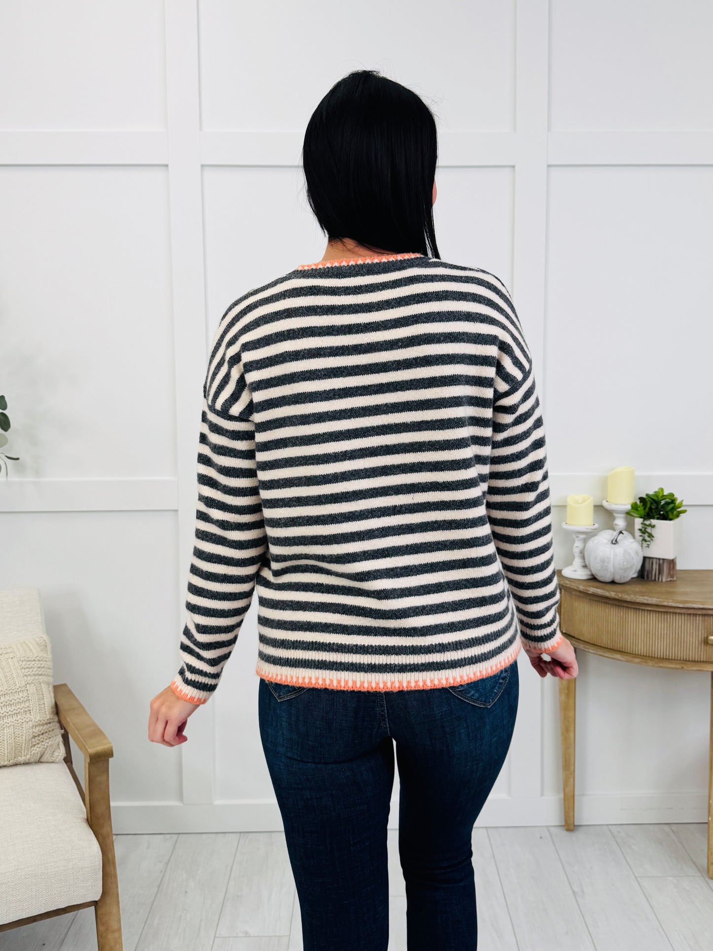 Seaside Stroll Sweater In Gunmetal