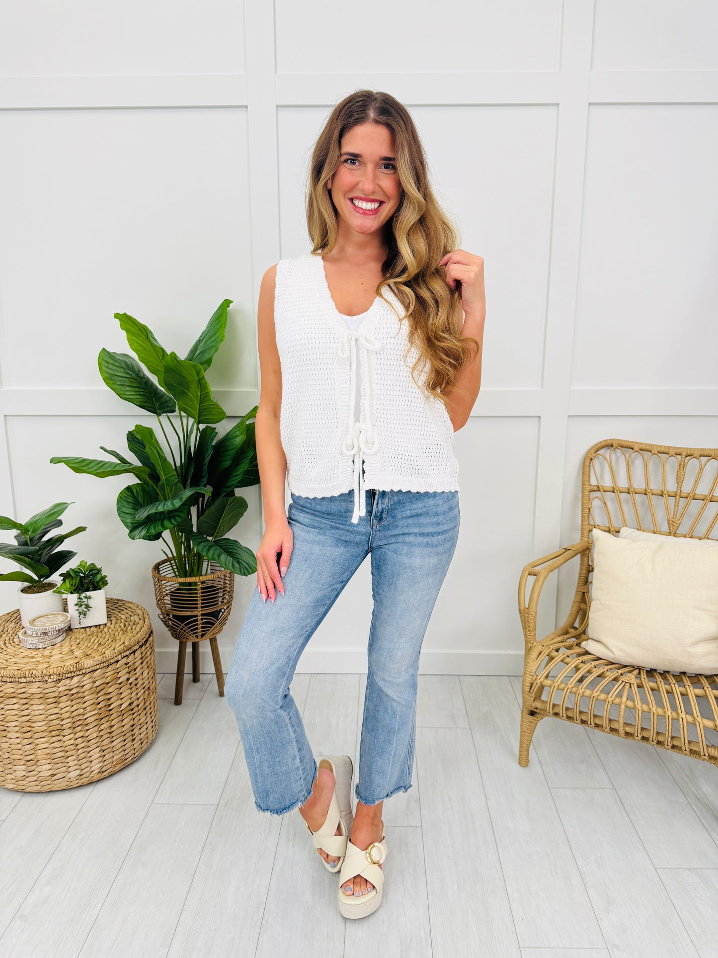 Calm Current Tie Top