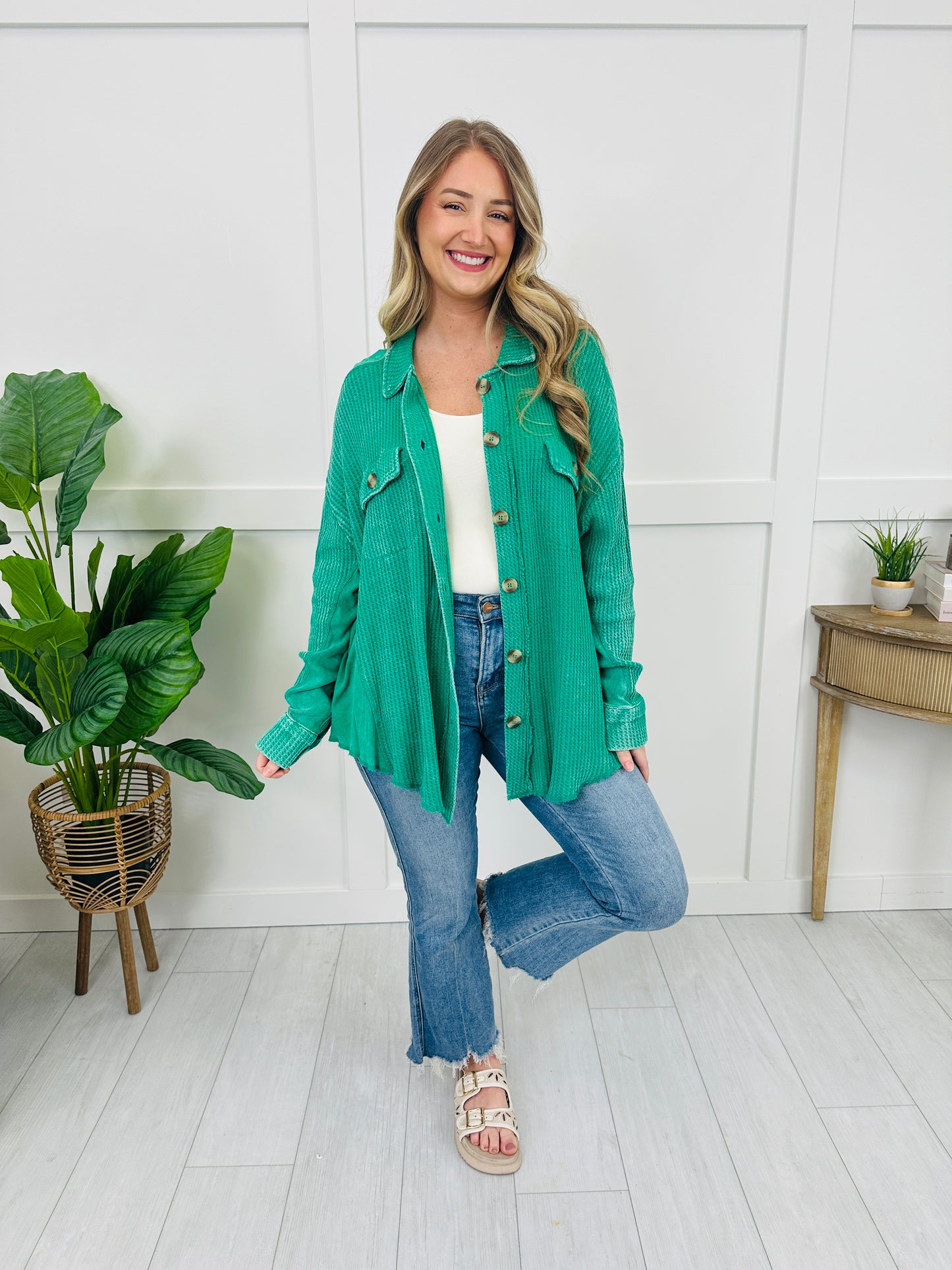 Casual Commitment Shacket in Multiple Colors!