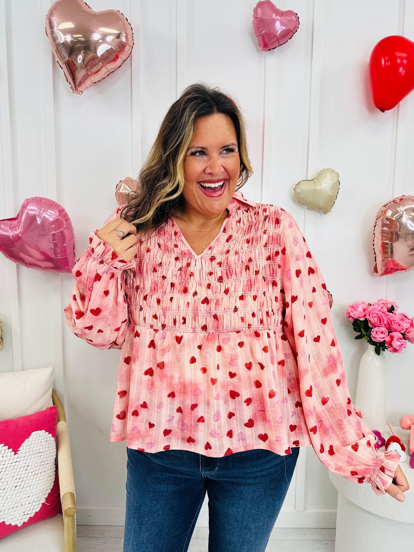 Blushing Hearts Top