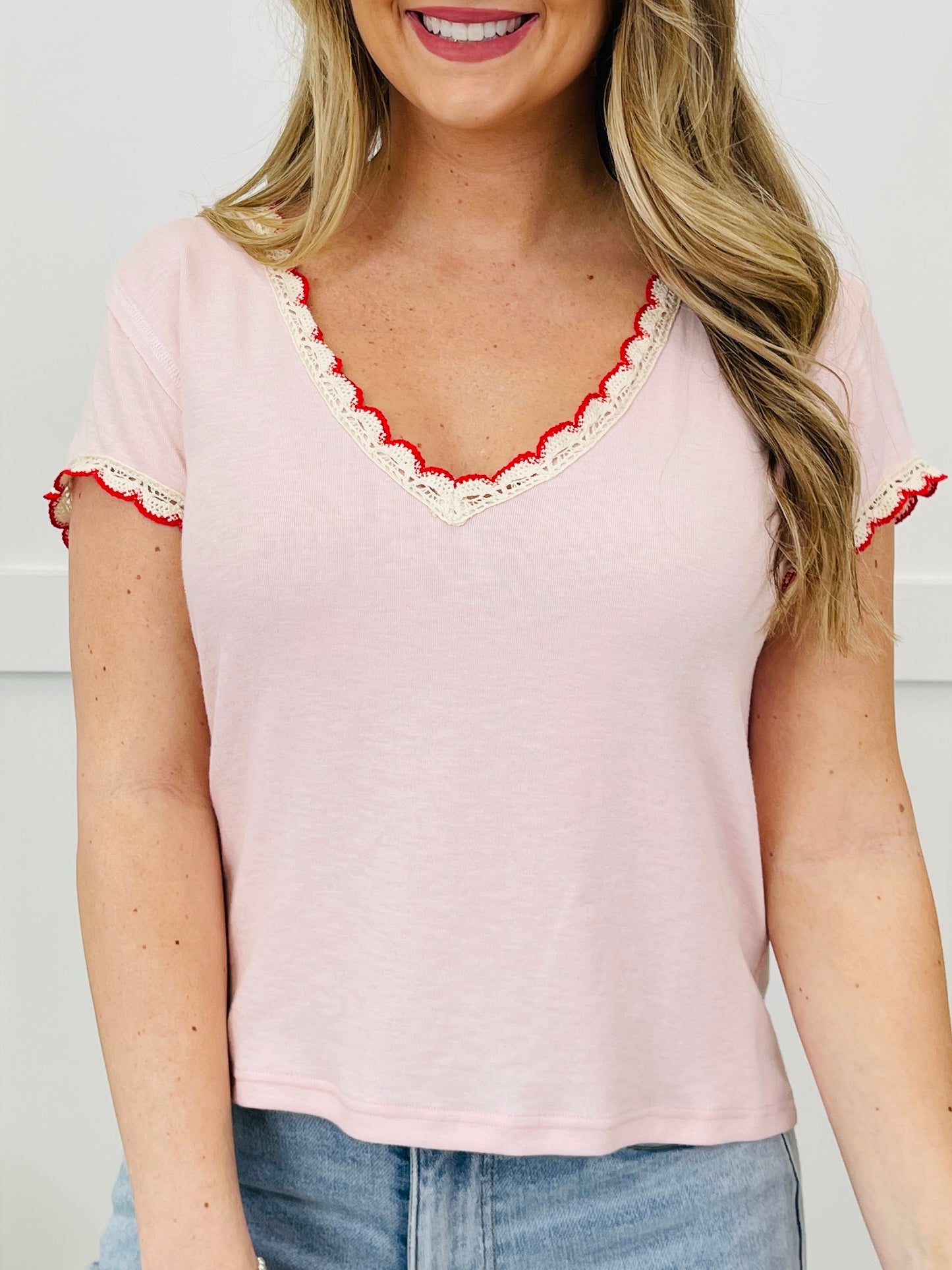 Simple Moments Top in Soft Pink