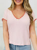 Simple Moments Top in Soft Pink