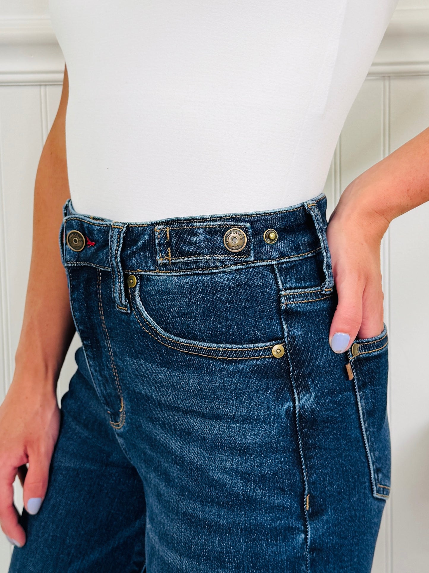 Judy Blue Date Night Retro Wide Leg Jeans In Regular And Petite