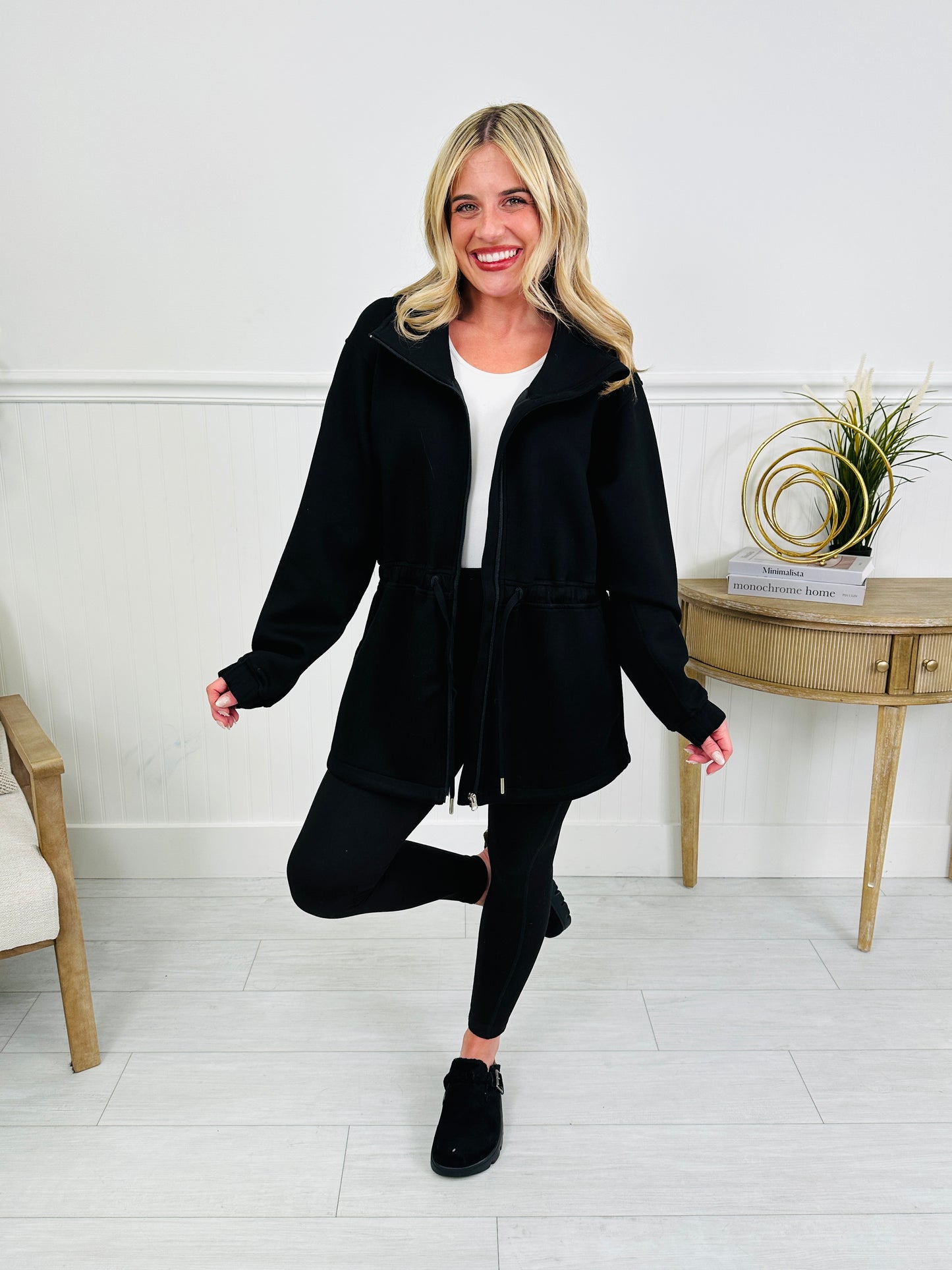 MOCO Exclusive Super Scuba Zip Up Jacket in Black