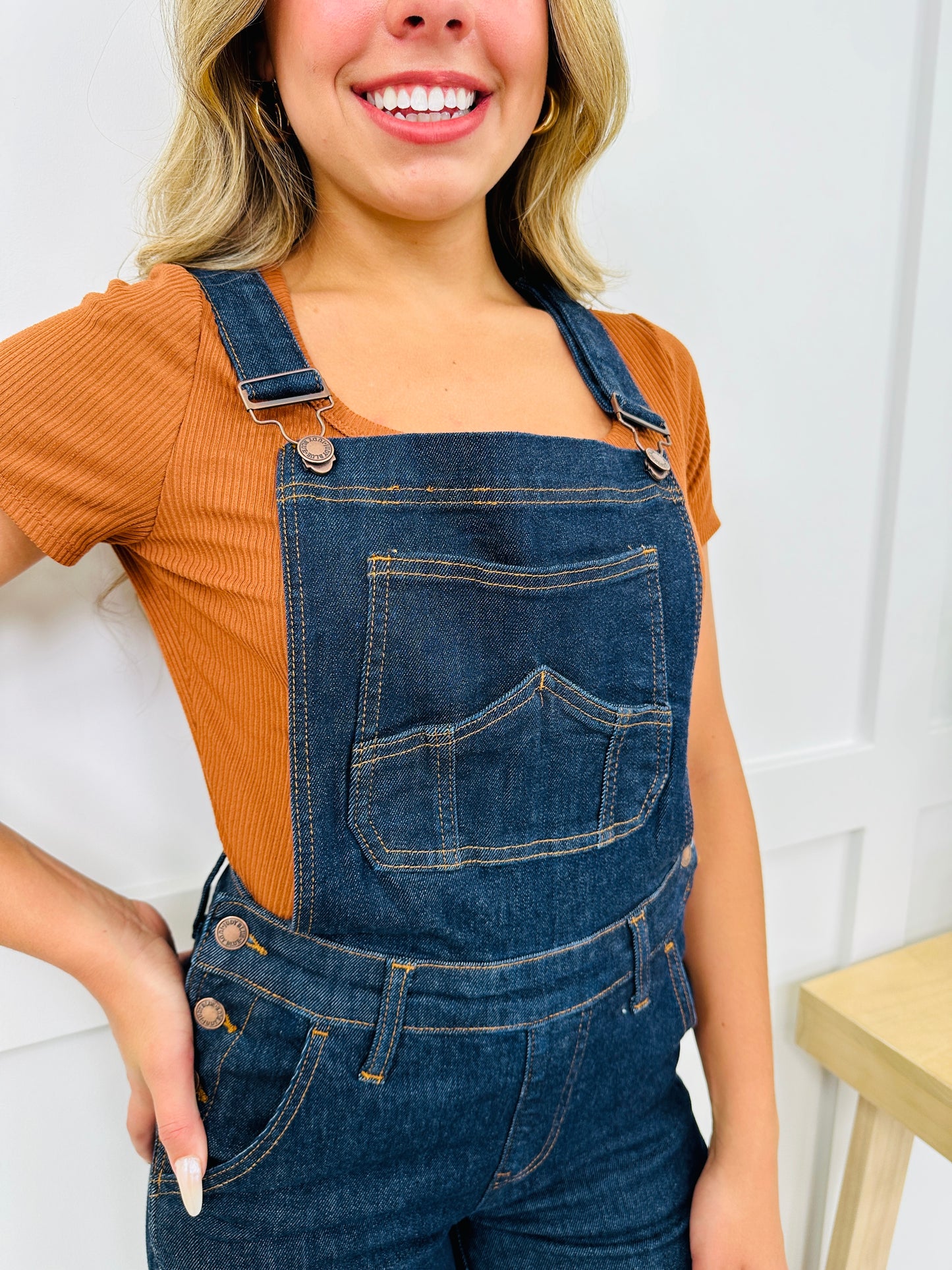 Judy Blue Wonderful Wide Leg Overalls In Reg/Curvy