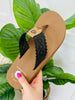 Seaside Keepsake Flip Flops In Black