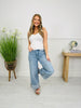 Right on Time Tummy Control Wide Leg Cropped Jeans