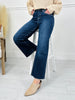 Fall Into Place Tummy Control Wide Leg Crop Jeans