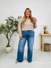Studded & Styled Tummy Control Wide Leg Jeans