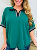 Country Club Chic Top In Palm Green