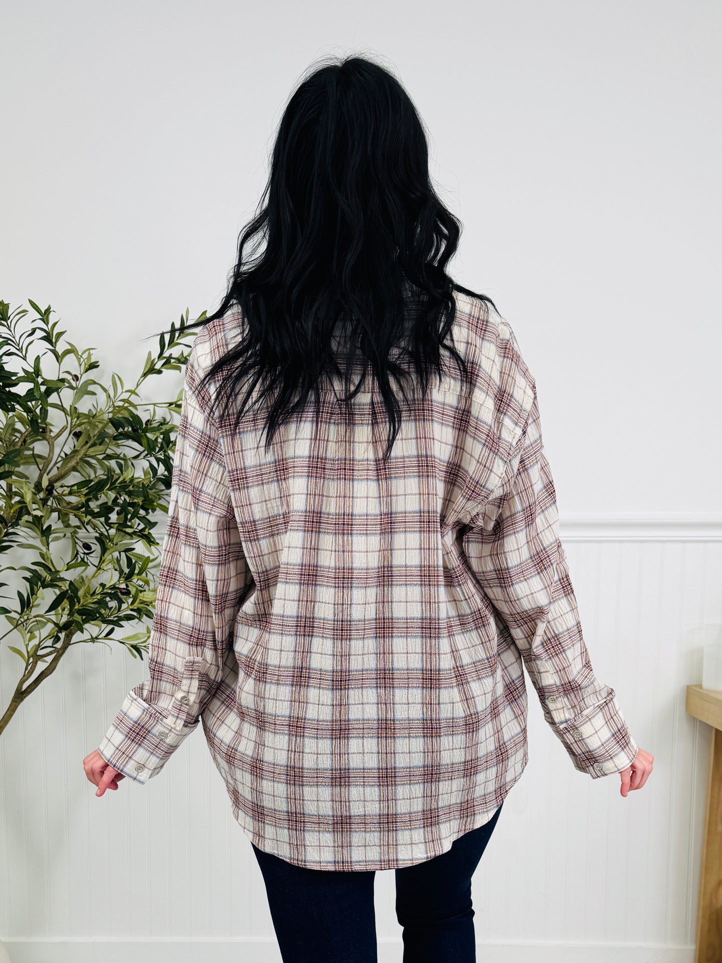 Fall for Plaid Top In Cream
