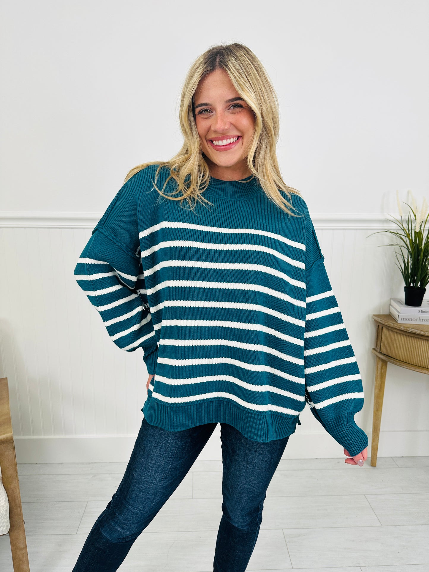 Falling For Stripes Sweater-Multiple Colors!