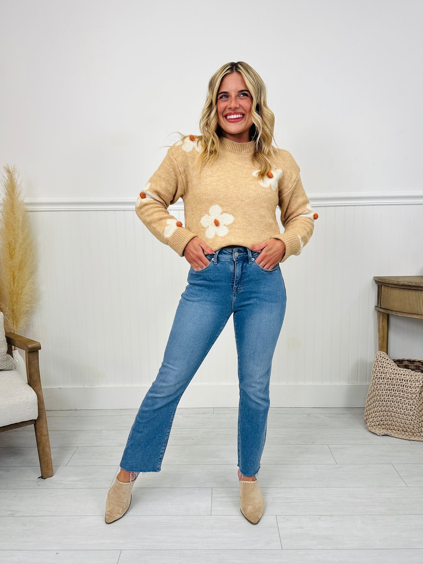 Soft Spot Tummy Control Cropped Kick Flare Jeans