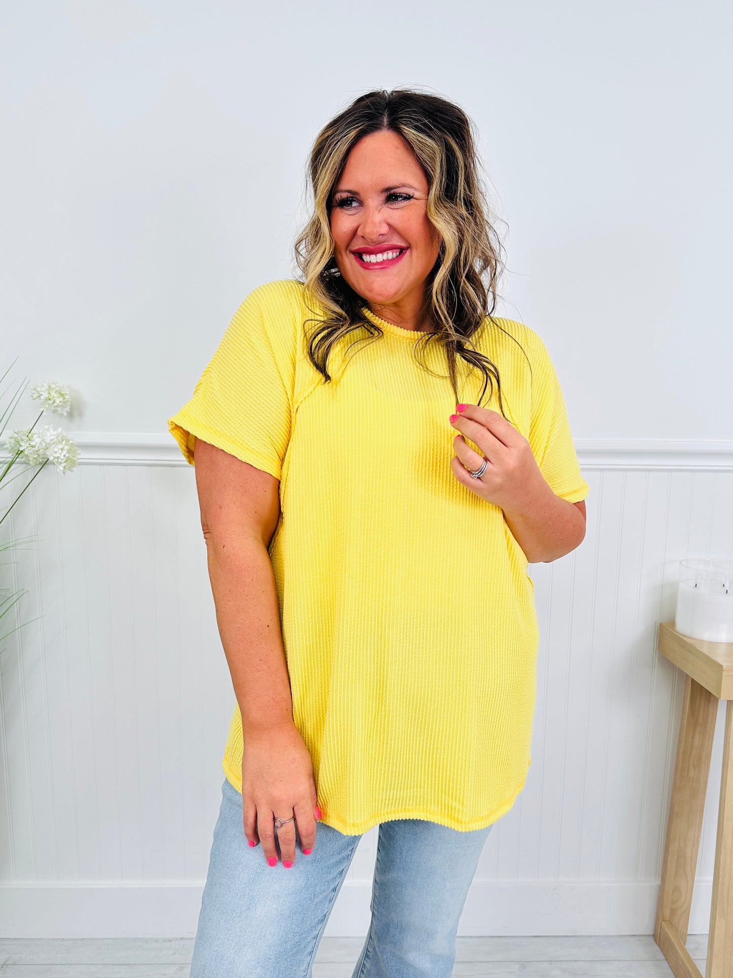 Pop of Color Top in Multiple Colors